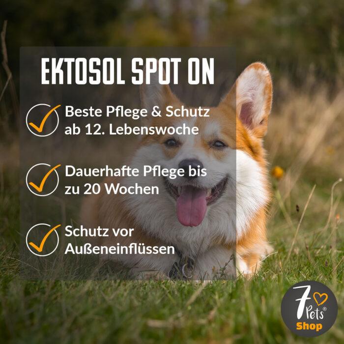 Produktvorteile Ektosol Spot On Pflege für Hunde
